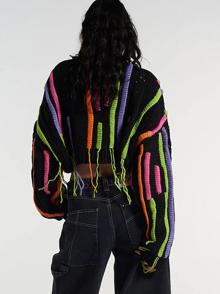 String Vibe Knitted Crop Top
