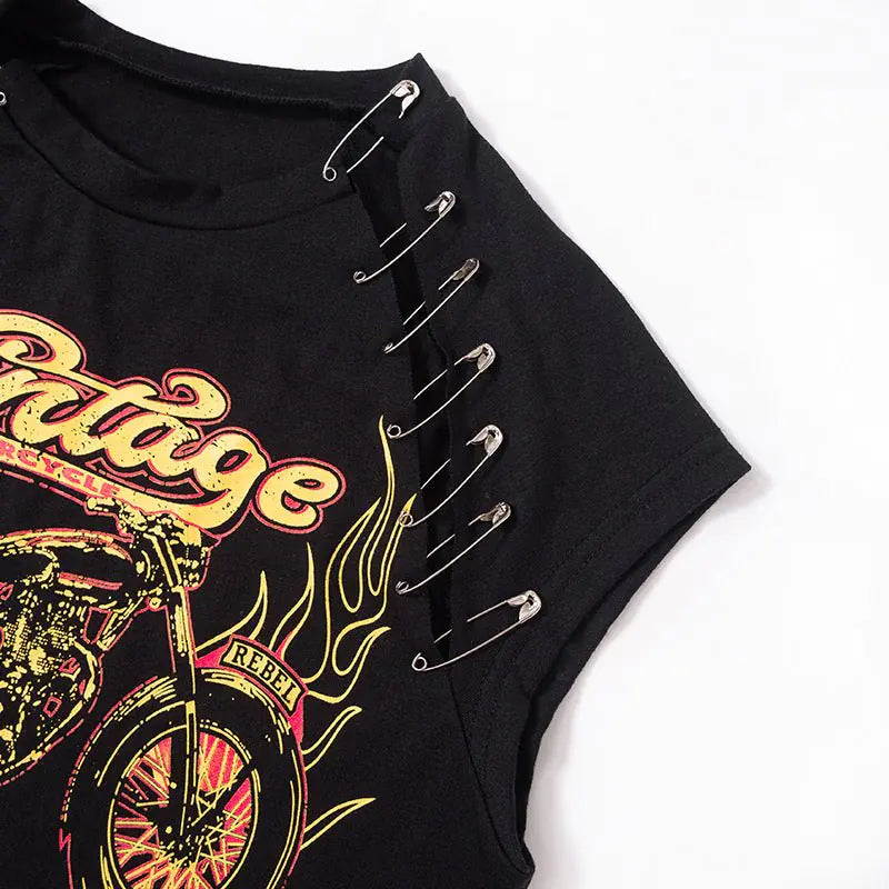 Revved Up Retro Crop Top