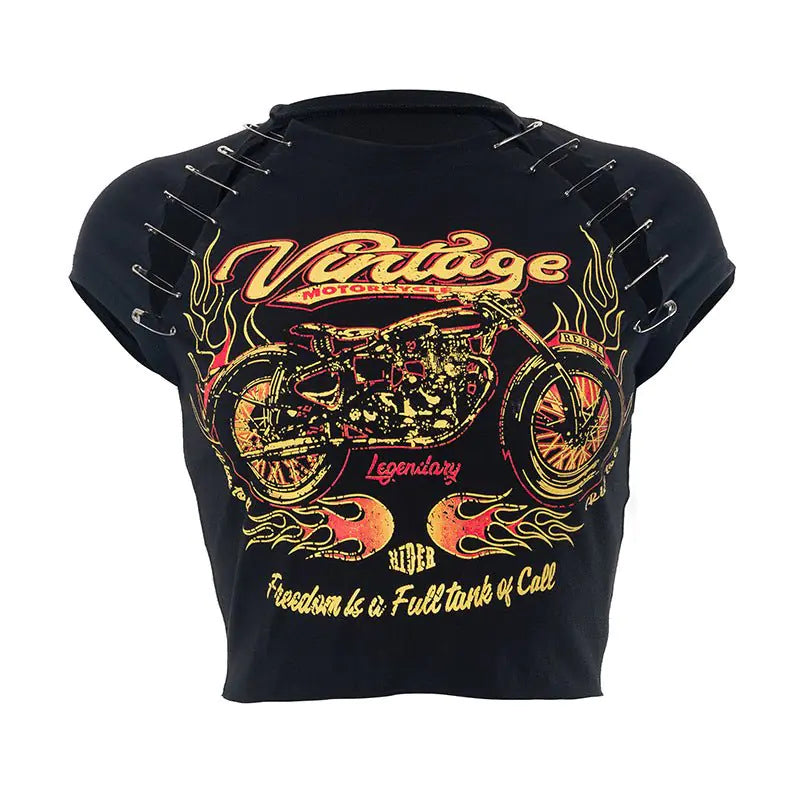 Revved Up Retro Crop Top