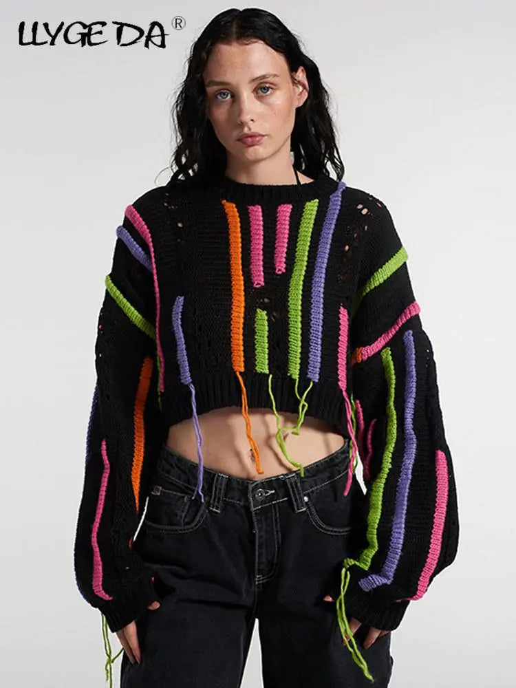 String Vibe Knitted Crop Top