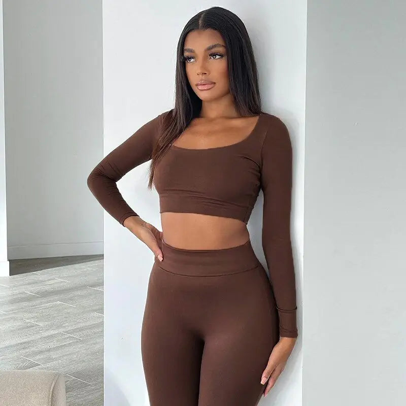 Effortless Vibes Long Sleeve Crop & Legging Set