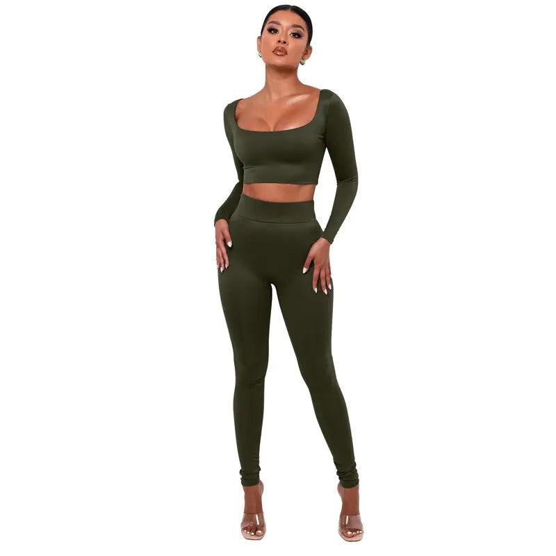 Effortless Vibes Long Sleeve Crop & Legging Set