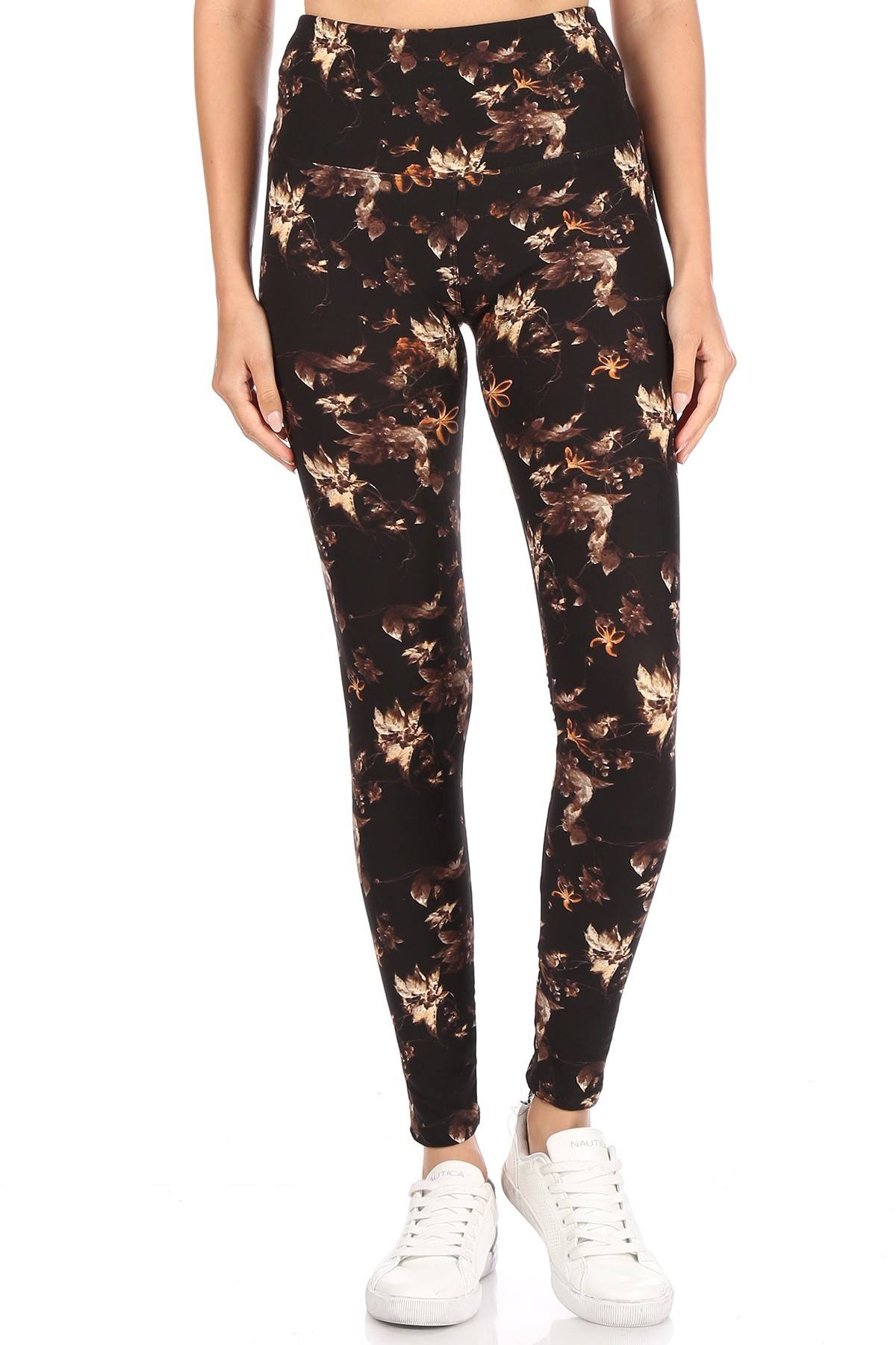 Multi Printed Knit Legging With High Waist