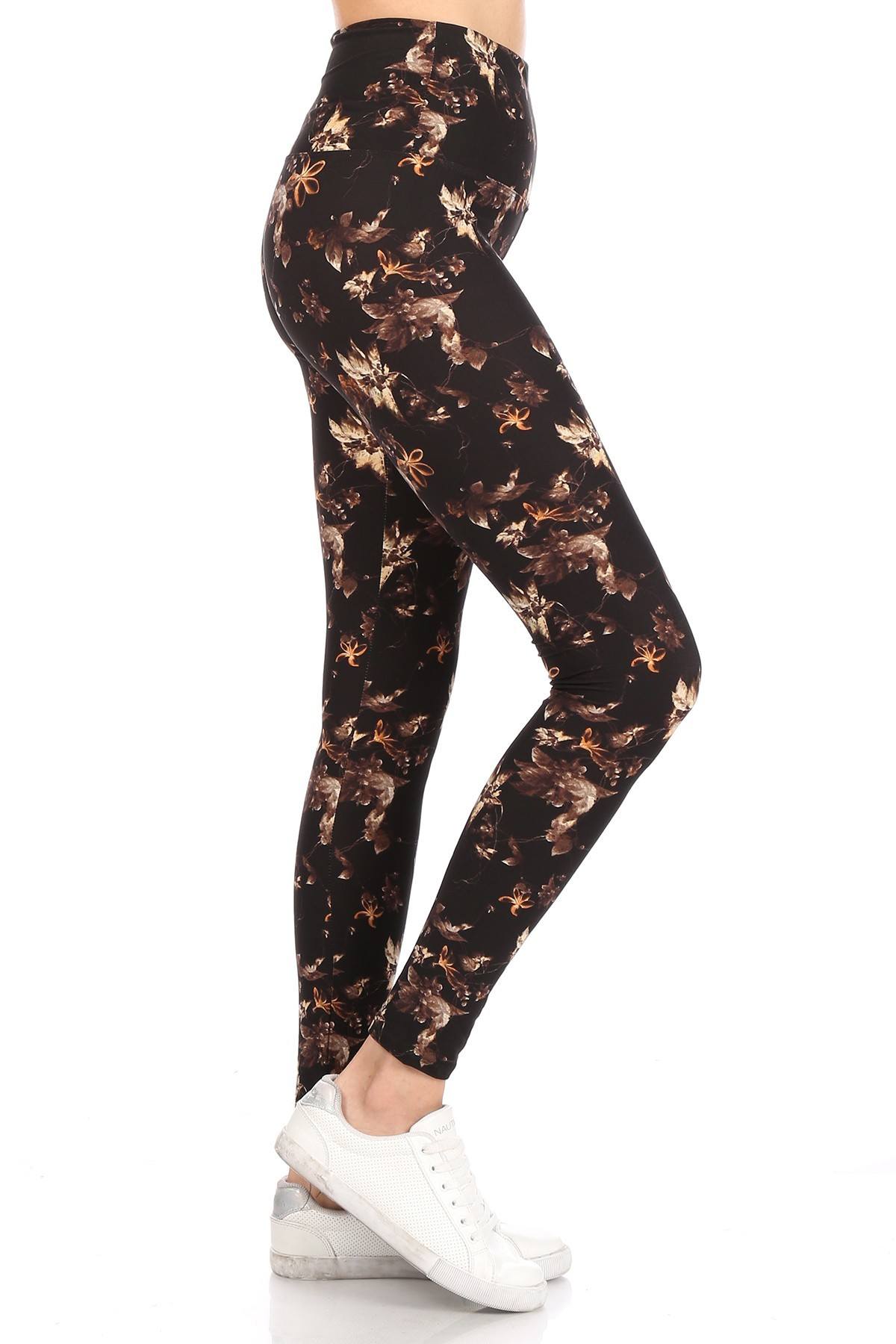 Multi Printed Knit Legging With High Waist