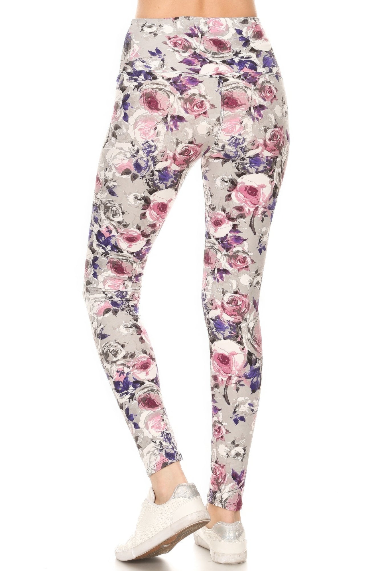 Floral Printed Knit Legging With High Waist