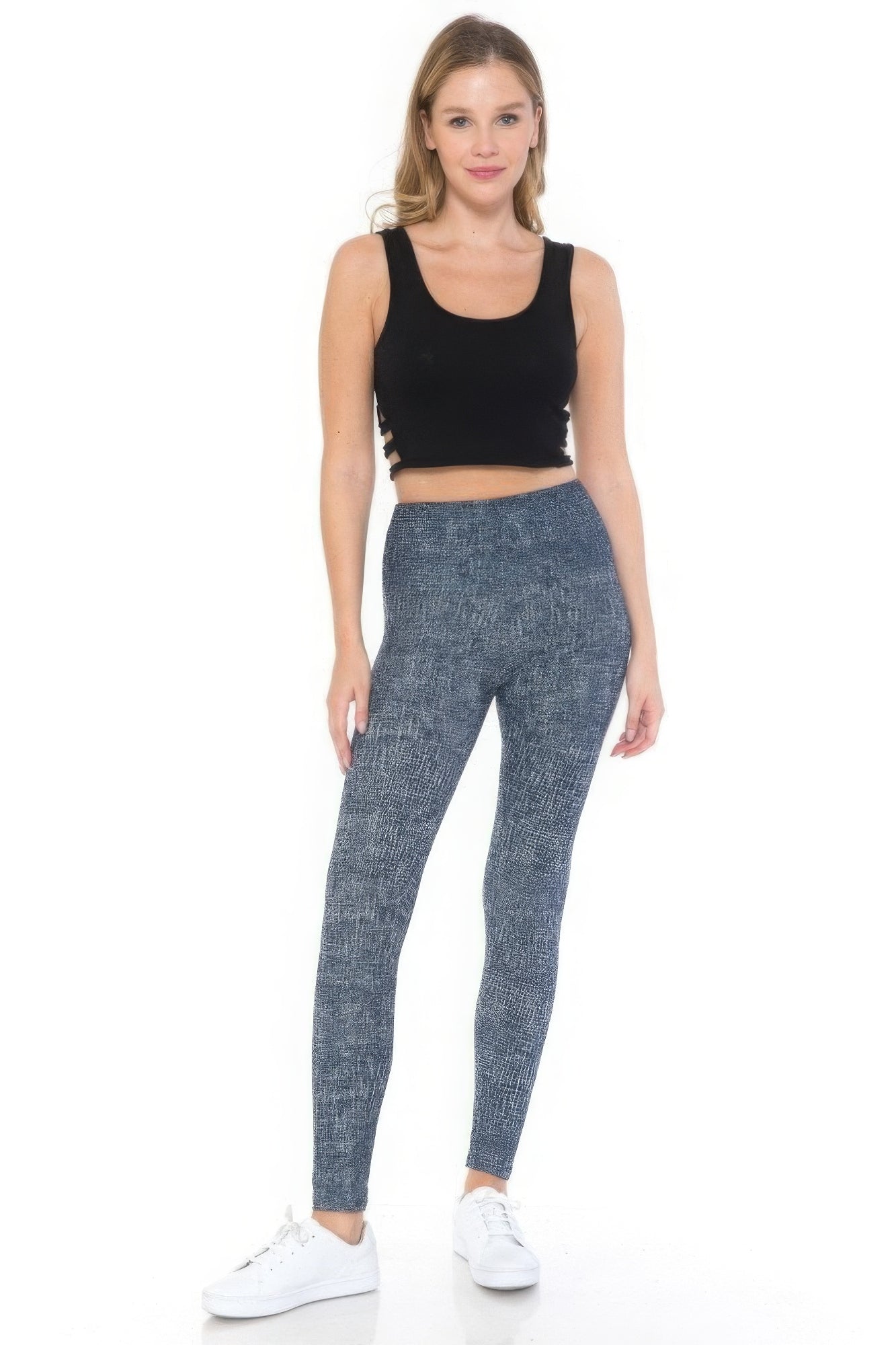 Multi Printed Knit Legging With High Waist