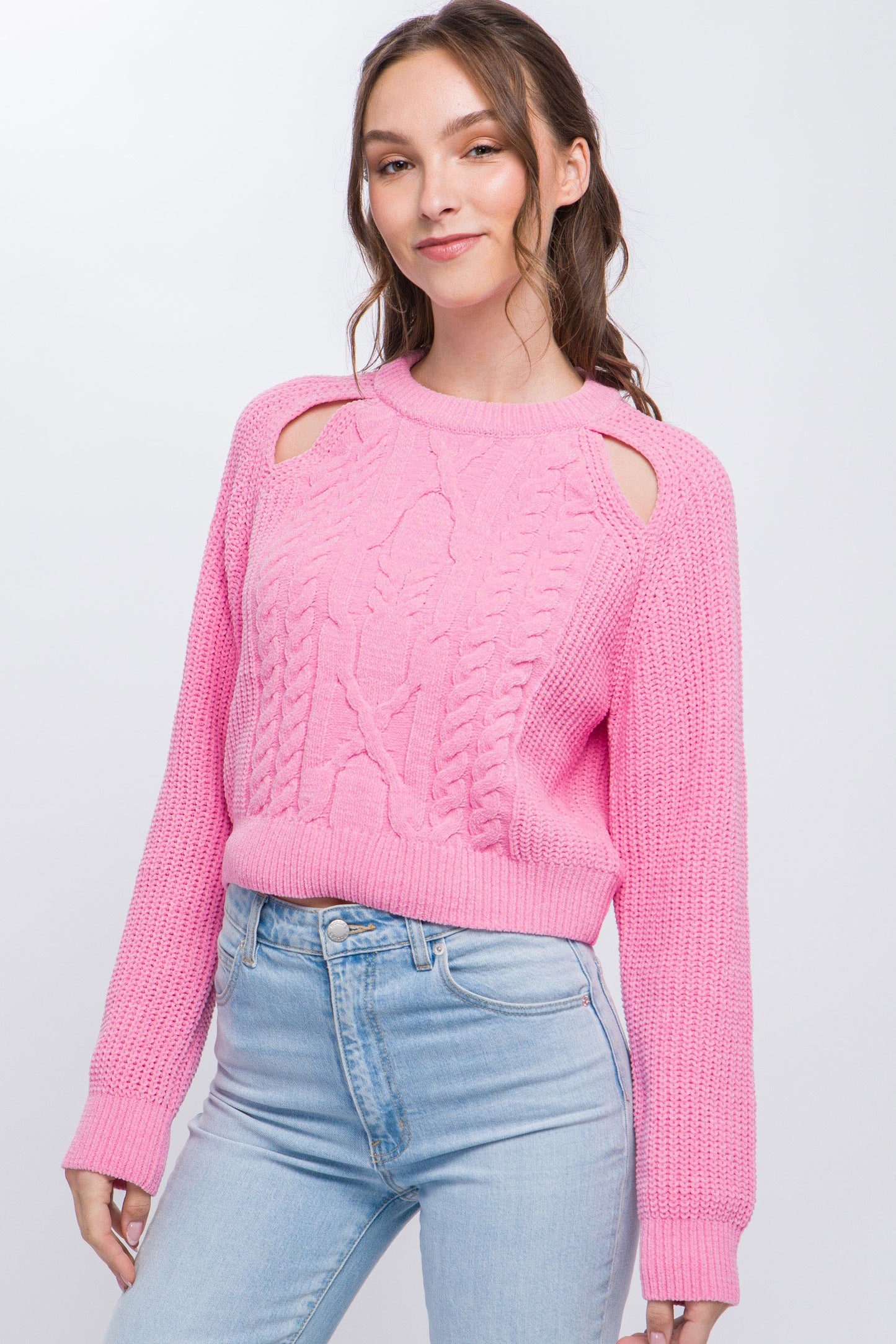 Cold Shoulder Cuddle Sweater