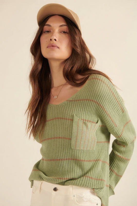 Stripe It Big Sweater