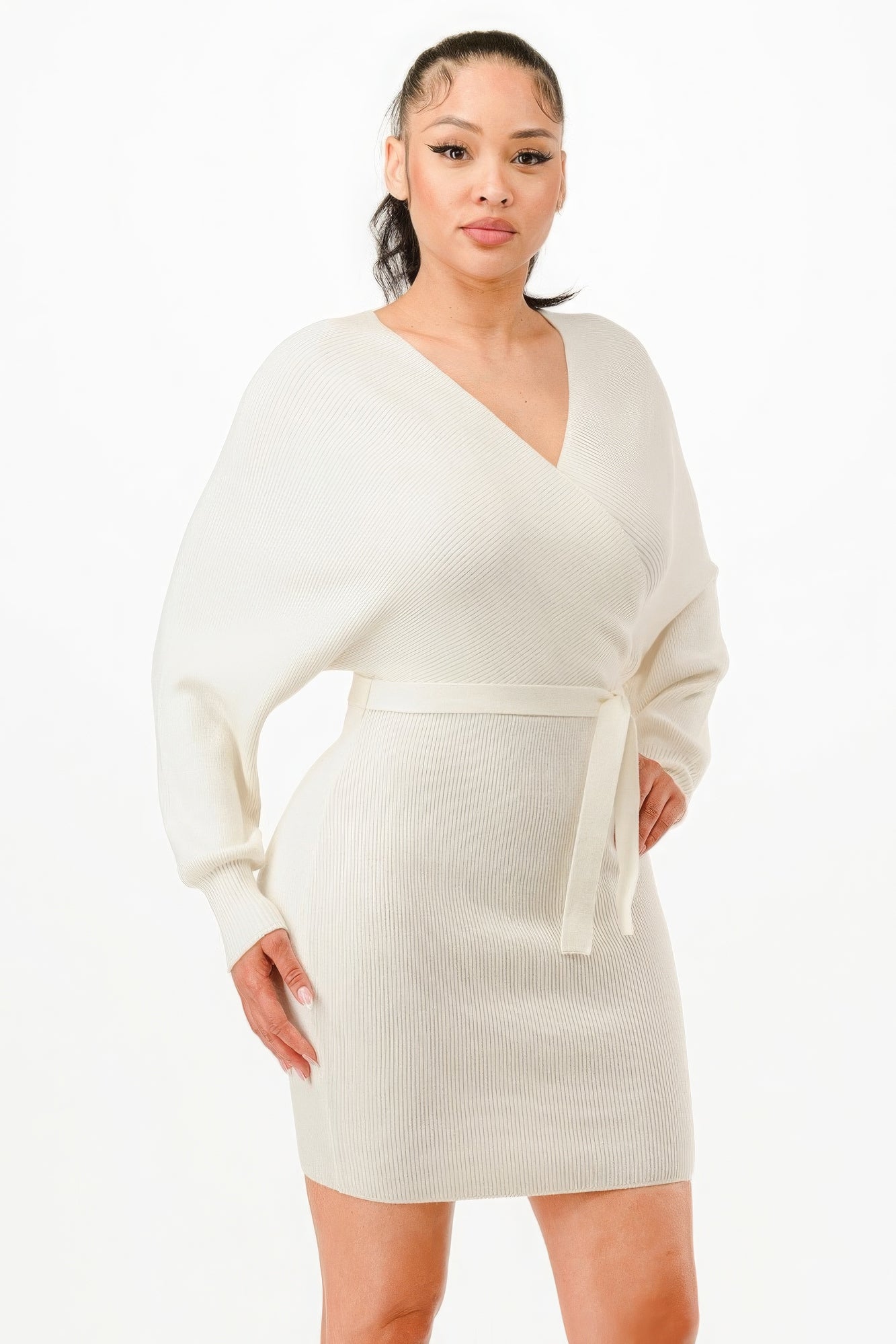 EmberWrap Off-Shoulder Dress
