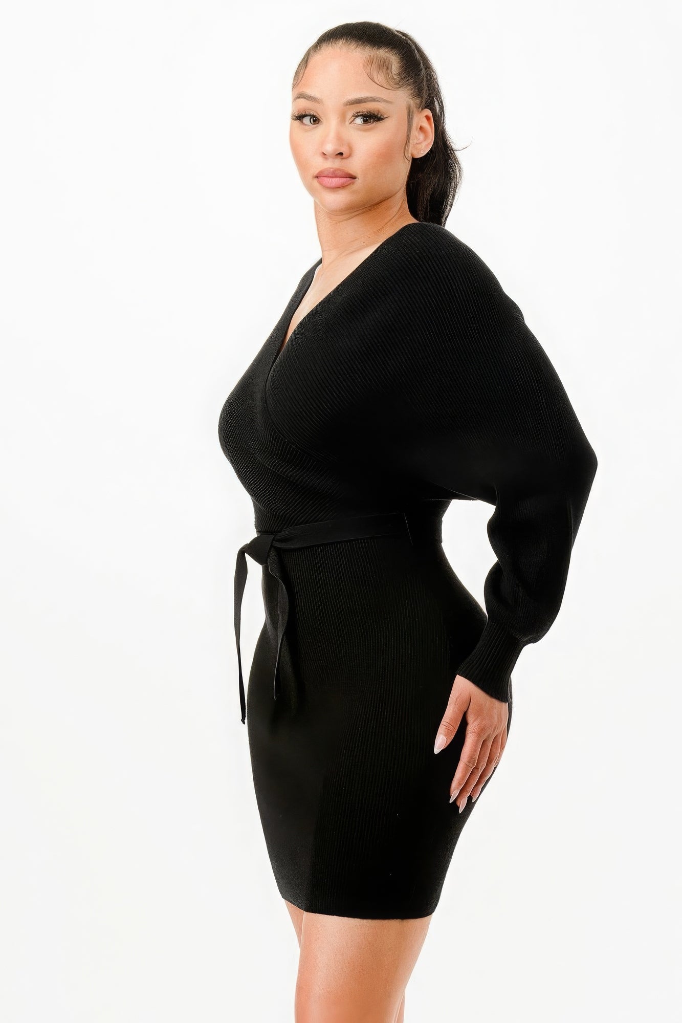 EmberWrap Off-Shoulder Dress