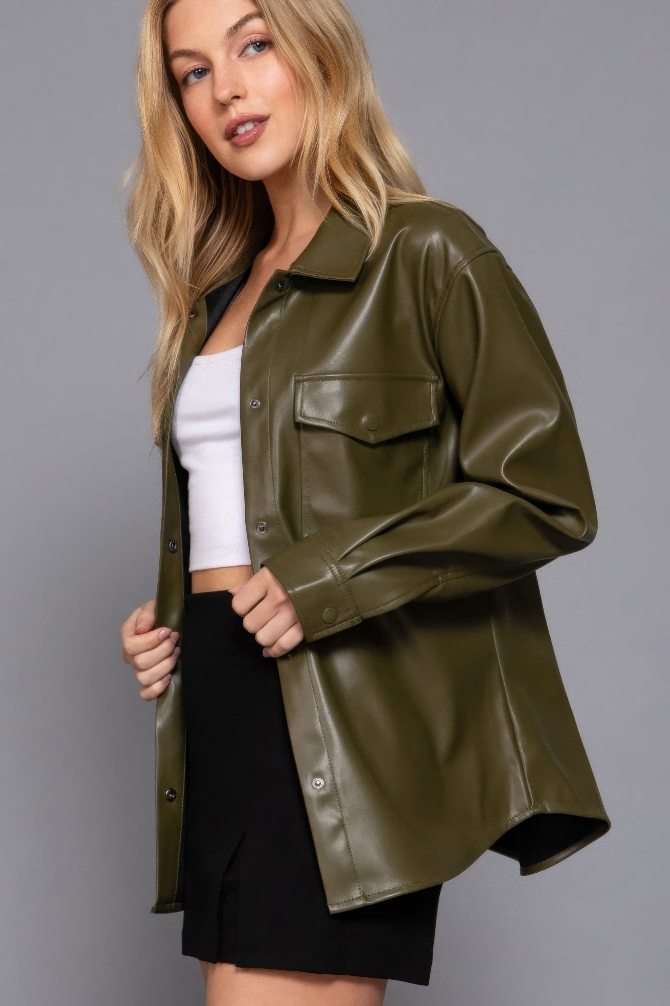 Rebel Allure Faux Leather Jacket