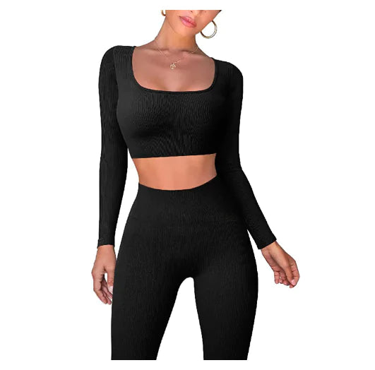 Effortless Vibes Long Sleeve Crop & Legging Set