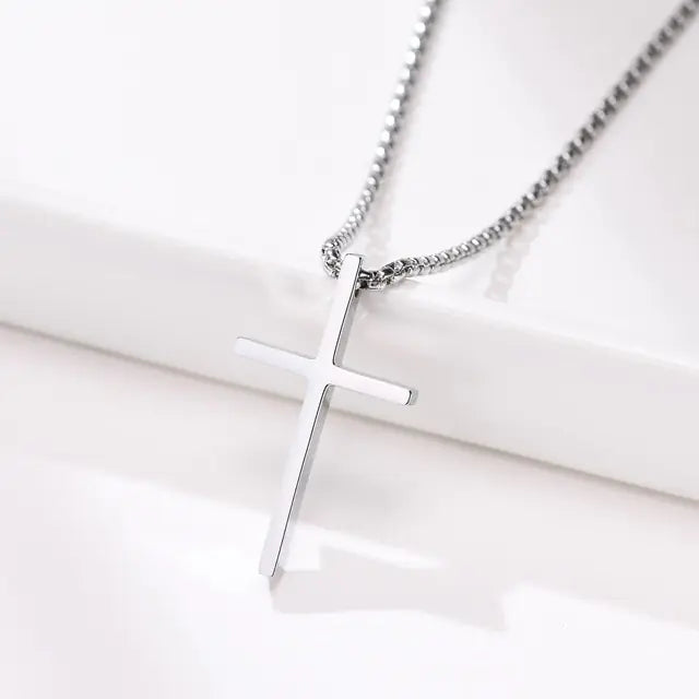 Vnox Bold Cross Pendant Necklace